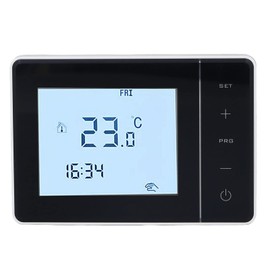 HY01WW Digital LCD Thermostat for Hydronic Heating System - AC100-230V Programmable Touch Screen Temperature Controller - 7-Day Smart Heating Control