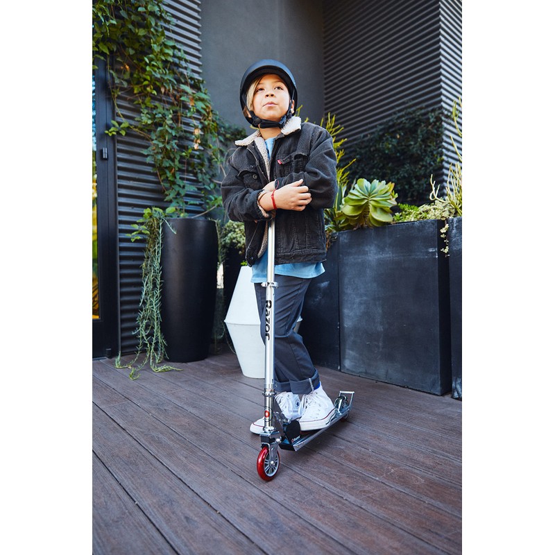 Razor A2 Kick Scooter for Kids – Wheelie Bar, Foldable,