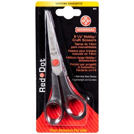 Mundial 5 1/2-inch Red Dot Hobby and Craft Scissors