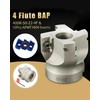 2inch R8-FMB22 Face Mill Arbor with BAP400R 50-22-4T 50mm/1.9inch Face
