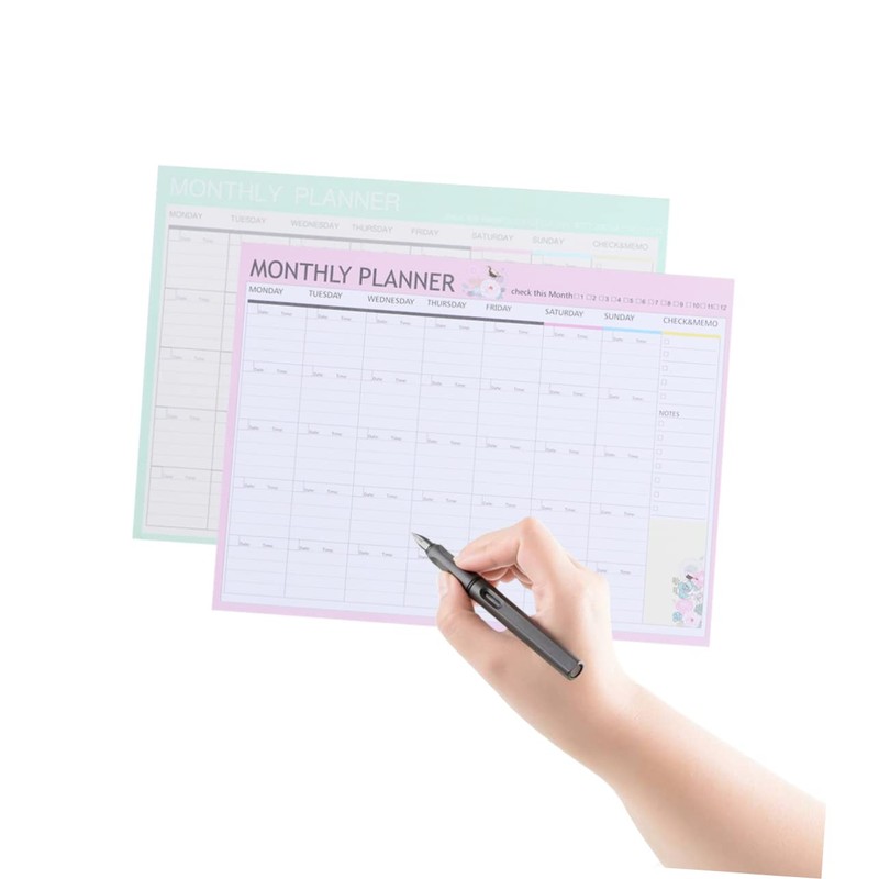 DIYEAH 20 Hojas planificador mensual calendars bloc de programación semanal