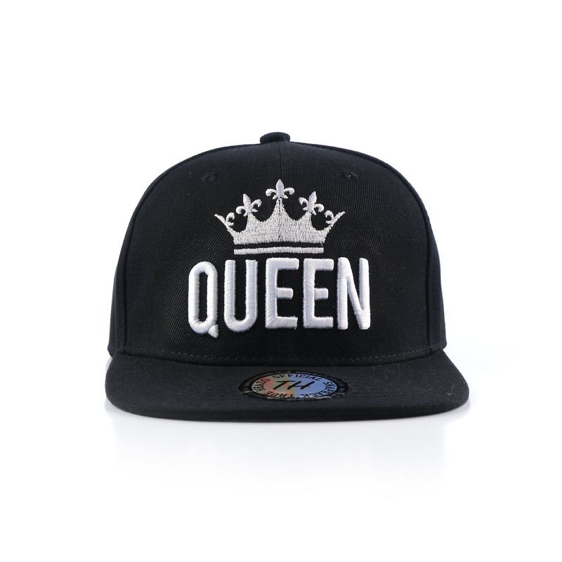 True Heads Queen Snapback Baseball Cap Black