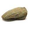 Mens Harris Tweed Flat Cap Comfort Fit Quilted Lining Made