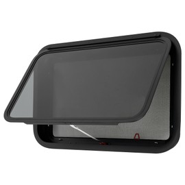 RV Exit Window 30" W x 20" H, Ultra Thick Tempered Glass Aluminum Alloy RV Window Replacement Push Out Window with Screen Window, for Motorhomes, Caravans, Campers, Trailers (30" W x 20" H)