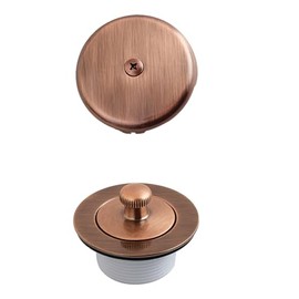 Kingston Brass DLT5301AAC Trimscape Twist and Close Tub Drain Conversion Kit, 3-1/8" (L) x 2-3/4" (W) x 2-1/4" (H), Antique Copper