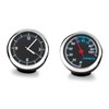 Mobestech Mechanical Thermometer Car Dashboard Clock LED Backlight Durable Metal