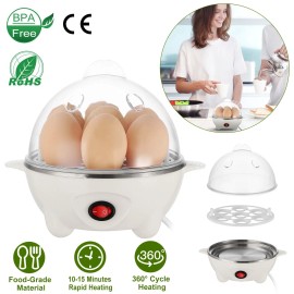 BPA-Free 7-Capacity Electric Egg Cooker Auto-Off Hard-Boiled Egg Maker with Measuring Cup Dish & Plate ProductType: US