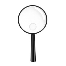 Feosky Handheld Reading Magnifier, 10X Magnifier, 90mm Shatterproof Lens, Adults Close Work Non-Slip Handle for Seniors Reading and Nature Exploration(Black)