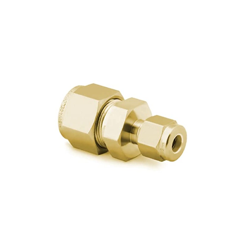 SWAGELOK B-600-6-4 3/8 INCH X 1/4 INCH Tube OD, Brass,