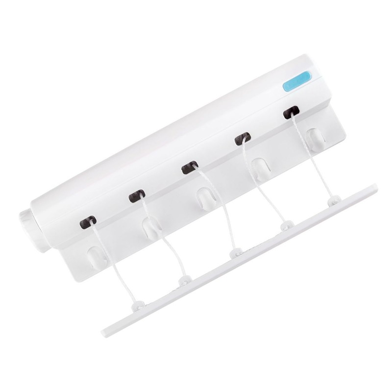 Automatic Telescopic Clothesline 5 Ropes Indoor Clothesline with Hooks for