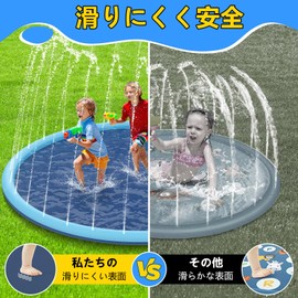 Fountain Mat, Fountain Pool, Dog Pool, for Children and Pets, Diameter 39.4 / 59.1 / 66.9 inches (100 / 150 / 170 cm), Cute Play Mat, Water Play, Pool Mat, Parent-child Play, Summer Day, Lawn, Home