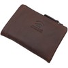 myledershop Cowhide Leather Wallet with RFID & NFC Protection, brown,
