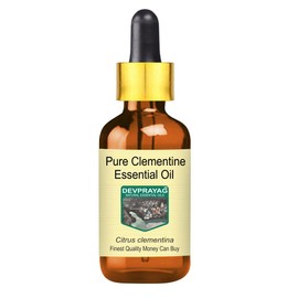 Devprayag Pure Clementine Essential Oil (Citrus clementina) with Glass Dropper Natural Therapeutic Grade Steam Distilled 100ml (3.38 oz)