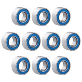 CrazyHobby 2RS Ball Bearings Double Rubber Seal Bearings Miniature Deep Groove Ball Bearings High Performance for RC Car Models Skateboards, Inline Skates, Scooters (3x6x2.5mm MR63-2RS)