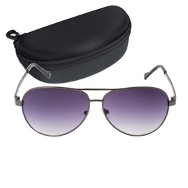 Captain Stag CS-003-1-EH-72 Men's Sunglasses with Sunglasses Case, Metal Frame, Gunmetal
