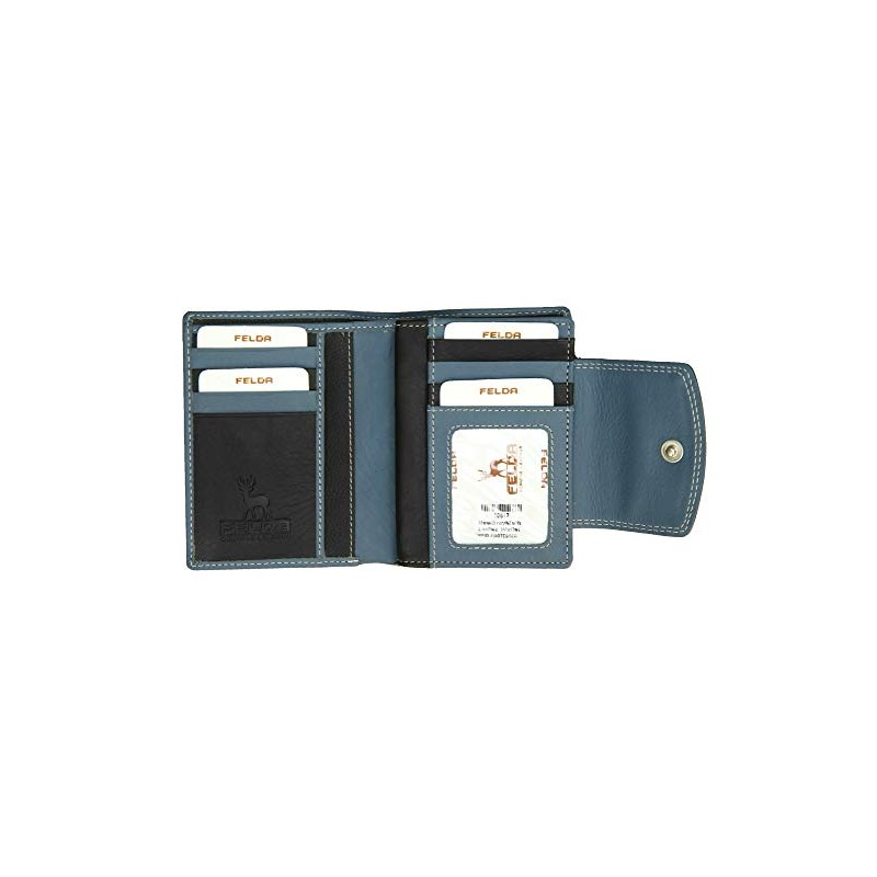 Felda women's wallet genuine leather card slots & coin pocket,