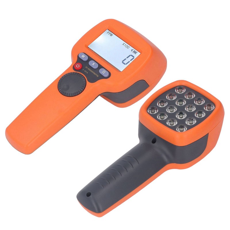 Stroboscope LCD Digital Display LED Flash Tachometer 1500LX 60‑99999RPM Tool
