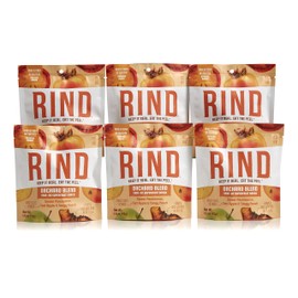 RIND Snacks Orchard Blend Sun-Dried Skin-On Superfruit Snack, Sweet Persimmon, Tart Apple, and Tangy Peach, High Fiber, No Sulfites, Antioxidants, Non-GMO, Gluten-Free, 1.5oz Single Serve, Pack of 6