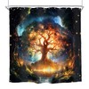 Homewelle Tree of Life Shower Curtain Mysterious Magical Enchanted Woodland