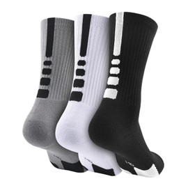 Pawdoer Boys Elite Basketball Crew Socks for Girls Youth Kids, Cushion Performance Athletic Basketball Socks