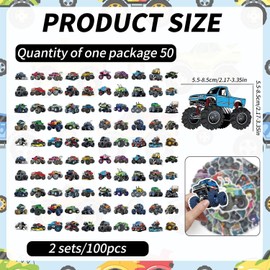 100 Car Stickers, Creative Graffiti Stickers, Waterproof Stickers, Can Be Used to Decorate Water Bottles, Mobile Phones, and Luggage