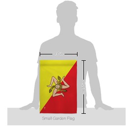 Americana Home & Garden G142217-P3 Sicily World Nationality Decorative Vertical Garden Flag, 13"x 18.5", Multi-Color