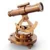 Brass Alidade Decorative Telescope 4" with Base Compass Gifts (5