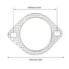 Exhaust Pipe Gasket, 2 Panel Flange Gasket, Universal 3 Inch