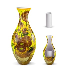 3D Puzzle Vase Decor for Flowers 160 Piece DIY - Leakproof Premium Plastic Artistic Patterns for Real Flowers Home Office Gift for Housewarming