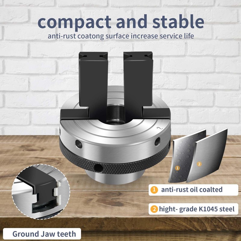 3-1/4 inch 2-Jaws Pen Drilling Wood Lathe Chuck with 1"