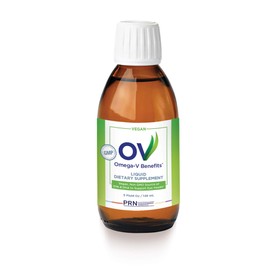 Omega-V Benefits Liquid Omega 3 Supplement - 5 oz, 30-Day Supply - Vegan Supplement with 1000mg EPA & DHA for Eye Health