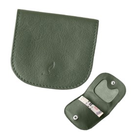 mieno Nova Leather Coin Purse, Compact, Cowhide Leather, Cover Wallet, Genuine Leather, green
