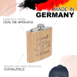 Spruchreif Stainless Steel Hip Flask with Engraving, Gift for Hiking, Outdoor