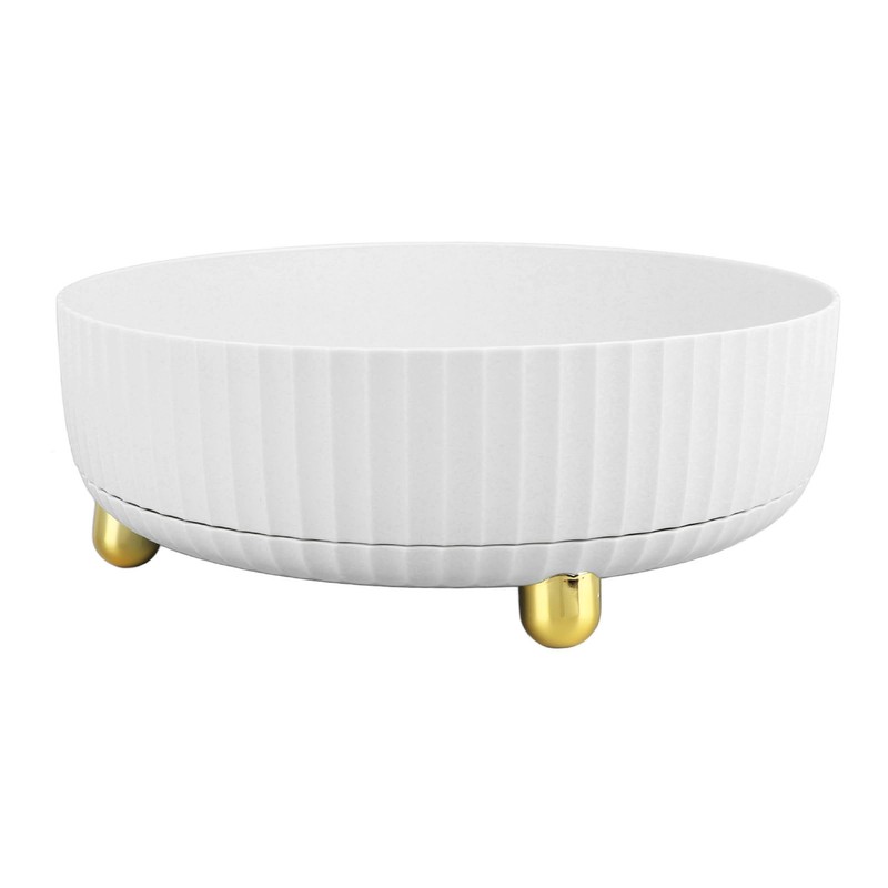 Rotatable Storage Tray Plastic Large Capacity Rotating Organizer Tray Desktop
