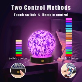 CXTVOVZSSY 3D Night Light with 16 Color, 4.7 in Bedroom LED Moon Lamp with Remote, Wooden Base Sleep Light for Adults Kids Birthday Christmas Meditation Gifts