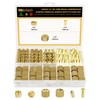 Siptenk 180PCS 1/4" Brass Compression Fittings Sleeves Ferrules Inserts Nuts