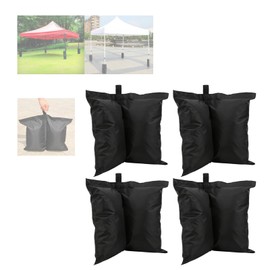 KUIDAMOS 4Pcs Oxford Cloth Negro Tienda De Campaña Fija Sandbag, Parasol Portátil Fijo Sandbag 40X34x1cm Bolsa De para Sombrilla De Exterior Impermeable De Gran Capacidad