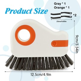 BITEFU 2 x Window Grooves Cleaning Brush, Window Grooves Cleaning Tool, 2 Hard Bristles Corner Cleaning Brush, Gap Cleaning Brush, for Windows, Kitchens, Bathrooms