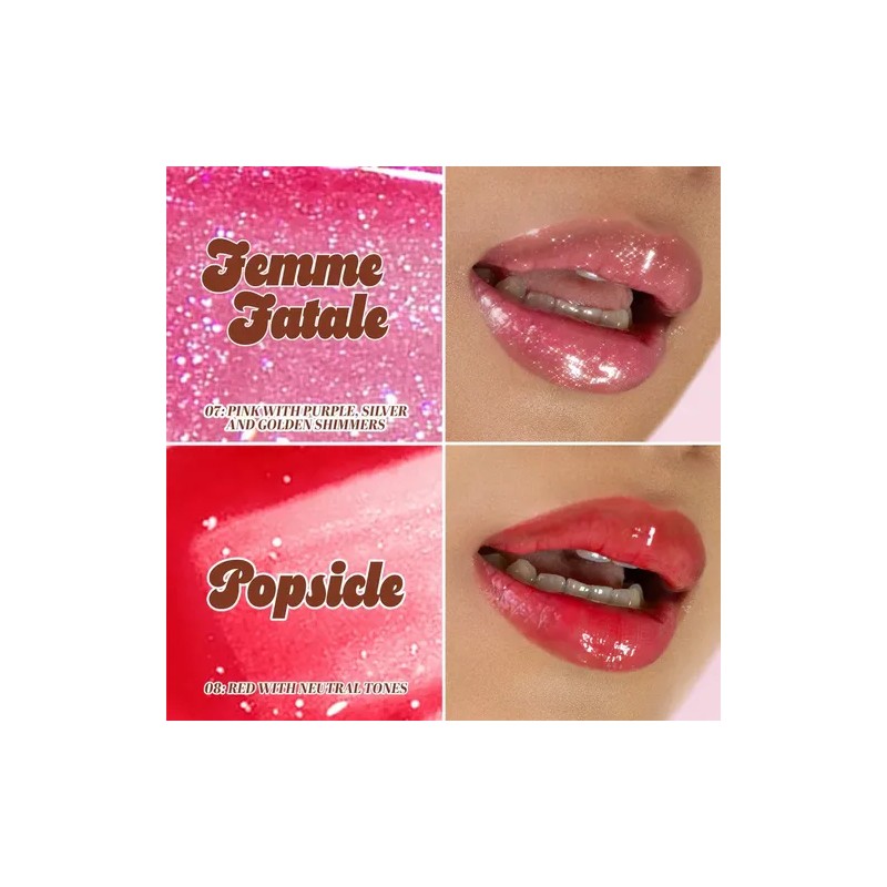 Set Gloss Labiales Thirsty Pout Spicy Italia Deluxe 4 Pzas