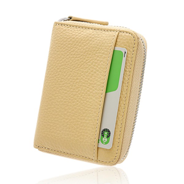 Lasiem Women's Mini Wallet, Card Case, Genuine Leather, Skimming Prevention,
