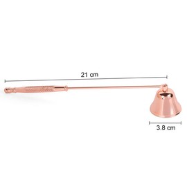 Harapu Candle Snuffer, Candlesnuffers Wick Snuffer Candle Accessory with Long Handle for Putting Out Extinguish Candle Wicks Flame Safely (Rose Gold)