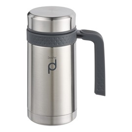Pioneer Stainless Steel Vacuum Insulated Leak-Proof Drinkpod Capsule Flask 6 Hours Hot 24 Hours Cold, Satin, 0.45 Litre