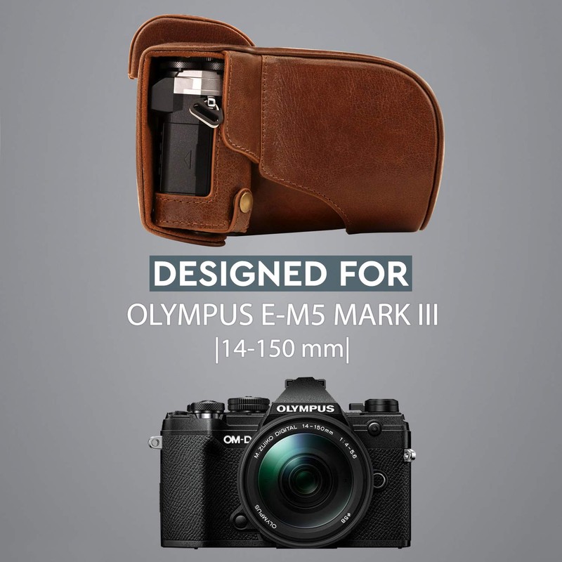 MegaGear Ever Ready MG1863 Brown Genuine Leather Camera Case Bag