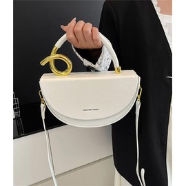 Saddle Tote Bag Small Handbag for Women Vegan Leather Saddle Purse Flap Lock Shoulder Bag Crossbody Clutch Small Satchel 2025