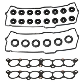 FUSCH Engine Cylinder Valve Cover Gasket Set Fuel Injection Plenum Gasket Set Compatible with Toyota 3.4L V6 : 4Runner 1996-2002 / T100 1995-1998 / Tacoma 1995-2004 / Tundra 2000-2004