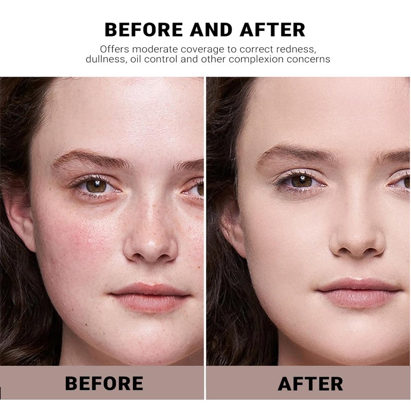 YOUNG VISION Pressed Powder Foundation Makeup, Baked Color & Color