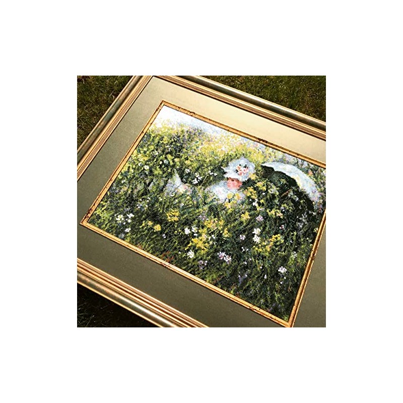 RIOLIS CROSS STITCH, Meadow After C. Monet (14 Count)