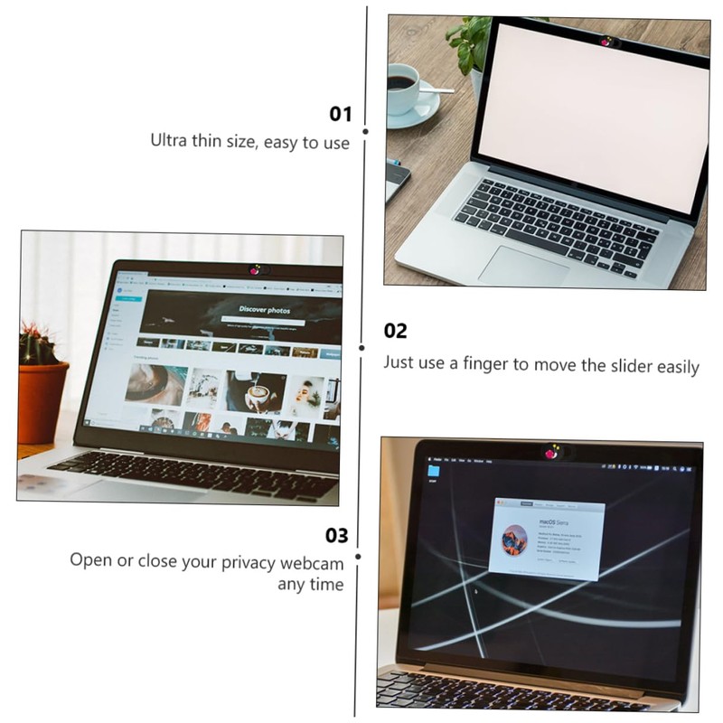 jojofuny 3pcs Ultra-Thin Cartoon Webcam Cover Stickers for Laptop Tablet