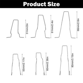 6 PCS Car Headlamp Bulb Retaining Clip Holder Universal Car Bulb Retaining Spring Clips Stainless Steel Car Headlight Clips Dipped Headlight Retaining Clips for H1 H3 H4 H7 Bulbs Low Beam (Silver)