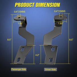 Nilight Ditch Light Brackets Hood Hinges Mount Bracket Kit for Auxiliary Offroad LED Pods Work Lighting Compatible with Toyota 4Runner 4th Gen 2003 2004 2005 2006 2007 2008 2009